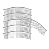 Maxbell 6Pieces Metal Hair Combs Clips Comb Slides 30 Teeth Hair Accessories White K