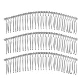 Maxbell 6Pieces Metal Hair Combs Clips Comb Slides 30 Teeth Hair Accessories White K