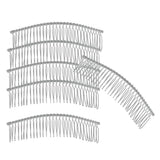 Maxbell 6Pieces Metal Hair Combs Clips Comb Slides 30 Teeth Hair Accessories White K