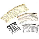 Maxbell 6Pieces Metal Hair Combs Clips Comb Slides 30 Teeth Hair Accessories White K