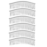 Maxbell 6Pieces Metal Hair Combs Clips Comb Slides 30 Teeth Hair Accessories White K