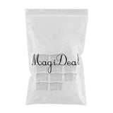 Maxbell 10pcs DIY Blank Metal Hair Clips Side Comb 12 Teeth Hair Accessories Silver