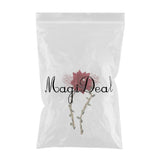 Maxbell Wrist Corsage Braided Leaves Bridal Bracelet Wedding Hand Flower Wine Red