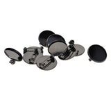 Maxbell 10pcs Brooch Blank Lapel Pin Badge Base Pin-Back Button Base 20mm Black