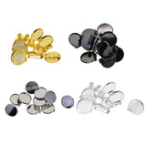 Maxbell 10pcs Brooch Blank Lapel Pin Badge Base Pin-Back Button Base 20mm Black