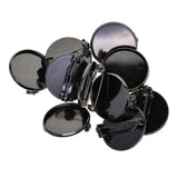 Maxbell 10pcs Brooch Blank Lapel Pin Badge Base Pin-Back Button Base 20mm Black