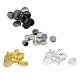 Maxbell 10pcs Brooch Blank Lapel Pin Badge Base Pin-Back Button Base 20mm Black
