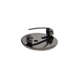 Maxbell 10pcs Brooch Blank Lapel Pin Badge Base Pin-Back Button Base 20mm Black