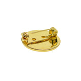 Max 10pcs Brooch Blank Lapel Pin Badge Base Pin-Back Button Base 20mm Golden