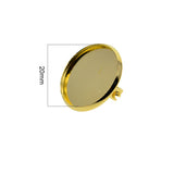 Max 10pcs Brooch Blank Lapel Pin Badge Base Pin-Back Button Base 20mm Golden
