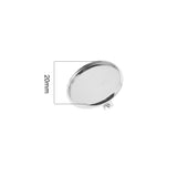 Max 10pcs Brooch Blank Lapel Pin Badge Base Pin-Back Button Base 20mm platinum