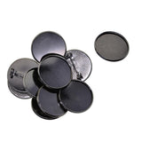 Max 10Pcs 25mm Brooch Making Blank Cabochon Bezel Setting Trays for Badge Black