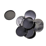 Max 10Pcs 25mm Brooch Making Blank Cabochon Bezel Setting Trays for Badge Black
