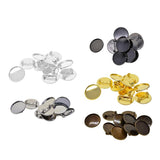 Max 10Pcs 25mm Brooch Making Blank Cabochon Bezel Setting Trays for Badge Black