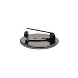 Max 10Pcs 25mm Brooch Making Blank Cabochon Bezel Setting Trays for Badge Black