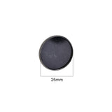 Max 10Pcs 25mm Brooch Making Blank Cabochon Bezel Setting Trays for Badge Black