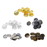 Max 10Pcs 25mm Brooch Making Blank Cabochon Bezel Setting Trays for Badge Black