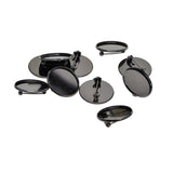 Max 10Pcs 25mm Brooch Making Blank Cabochon Bezel Setting Trays for Badge Black