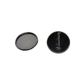 Max 10Pcs 25mm Brooch Making Blank Cabochon Bezel Setting Trays for Badge Black