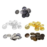 Max 10Pcs 25mm Brooch Making Blank Cabochon Bezel Setting Trays for Badge Black