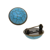 Max 10Pcs 25mm Brooch Making Blank Cabochon Bezel Setting Trays for Badge Black