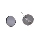 Max 10Pcs 25mm Brooch Making Blank Cabochon Bezel Setting Trays for Badge Silver