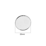 Max 10Pcs 25mm Brooch Making Blank Cabochon Bezel Setting Trays for Badge White