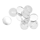 Max 10Pcs 25mm Brooch Making Blank Cabochon Bezel Setting Trays for Badge White
