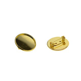 Max 10Pcs 25mm Brooch Making Blank Cabochon Bezel Setting Trays for Badge Golden