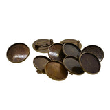 Max 10Pcs 25mm Brooch Making Blank Cabochon Bezel Setting Trays for Badge Bronze