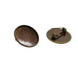 Max 10Pcs 25mm Brooch Making Blank Cabochon Bezel Setting Trays for Badge Bronze