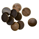 Max 10Pcs 25mm Brooch Making Blank Cabochon Bezel Setting Trays for Badge Bronze