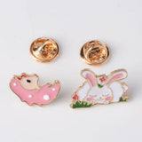 Max 4pcs animal Butterfly Pinch Back Pins Brooch Findings clutch badge