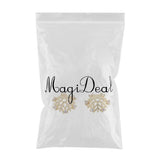 Max 2pcs gold plating rhinestone floral beads cap spacer charms 10x4mm snowflake