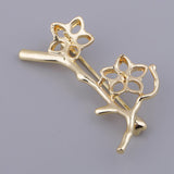 Max Plum Branch Brooch Blank Settings Pins