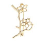 Max Plum Branch Brooch Blank Settings Pins