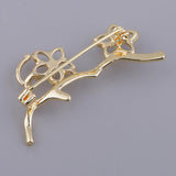 Max Plum Branch Brooch Blank Settings Pins