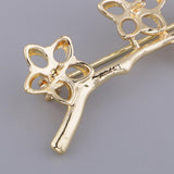 Max Plum Branch Brooch Blank Settings Pins