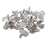 Max 30 Pieces Round Brooch Base Hair Clips Cabochon Blank Tray Brooch Pins 20mm