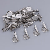 Max 30 Pieces Round Brooch Base Hair Clips Cabochon Blank Tray Brooch Pins 20mm