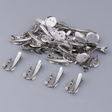 Max 30 Pieces Round Brooch Base Hair Clips Cabochon Blank Tray Brooch Pins 20mm