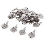 Max 30 Pieces Round Brooch Base Hair Clips Cabochon Blank Tray Brooch Pins 30mm