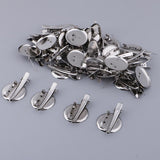 Max 30 Pieces Round Brooch Base Hair Clips Cabochon Blank Tray Brooch Pins 30mm