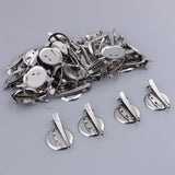 Max 30 Pieces Round Brooch Base Hair Clips Cabochon Blank Tray Brooch Pins 30mm