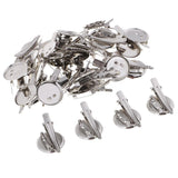 Max 30 Pieces Round Brooch Base Hair Clips Cabochon Blank Tray Brooch Pins 25mm