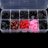 Max 330 Pieces Round Flat Eyes Triangle Nose Plastic Eyes for Dolls Making