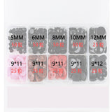Max 330 Pieces Round Flat Eyes Triangle Nose Plastic Eyes for Dolls Making