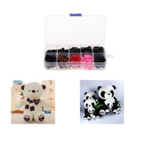 Max 330 Pieces Round Flat Eyes Triangle Nose Plastic Eyes for Dolls Making