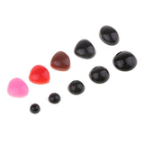 Max 330 Pieces Round Flat Eyes Triangle Nose Plastic Eyes for Dolls Making