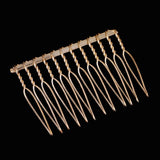 Max 20 Pieces DIY Metal Hair Clips Side Comb 12 Teeth Bridal Accessories Gold